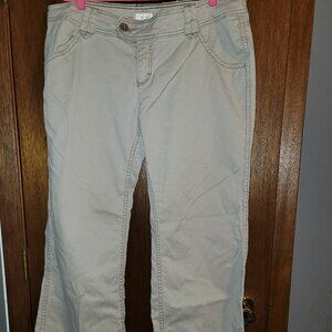 Maurices Beige Dress Pants Business Casual Size 17/18 Regular Wide Leg Y2K Flare